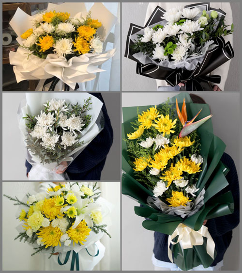 河南焦作孟州市西虢镇高崖村白事花束代送